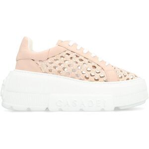 CASADEI Chunky Platform Sneakers with Open-Knit Woven Upper Women PINK
